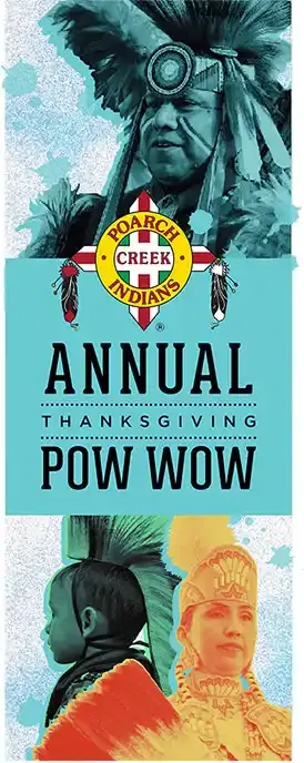 Advertisement for the Annual Thanksgiving Pow Wow in Atmore, Alabama