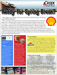 Small picture of an article titled: Ready for Spring Break?